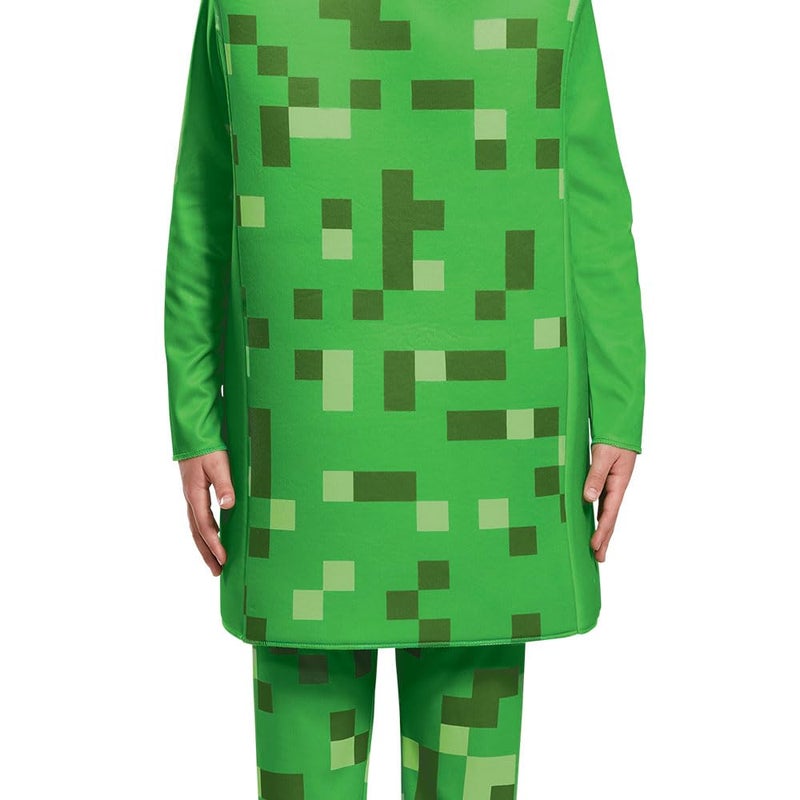 Disguise Creeper Deluxe Minecraft Costume, Green, Large (10-12) - Image 3